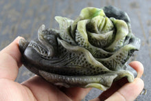Load image into Gallery viewer, 4.5'' L-Chinese Genuine Natural Multi-Color Jade Handcarved Lucky Cabbage statue 0189