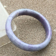 Load image into Gallery viewer, 10% OFF- 59/60/61mm Certified Natural Lavender Jadeite Emerald A*Jade HandCarved Bangle x2555