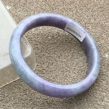 Load image into Gallery viewer, 10% OFF- 59/60/61mm Certified Natural Lavender Jadeite Emerald A*Jade HandCarved Bangle x2555
