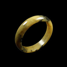 Load image into Gallery viewer, 10% OFF- 58/59/60mm Certified Natural Yellow Black Brown Emerald A*Jade HandCarved Bangle VV2534