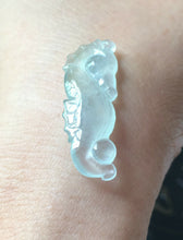 Load image into Gallery viewer, Certified Natural Icy Jadeite Emerald Jade Highly Translucent Dragon Horse Pendant《Grade A》ZS19221629