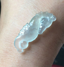 Load image into Gallery viewer, Certified Natural Icy Jadeite Emerald Jade Highly Translucent Dragon Horse Pendant《Grade A》ZS19221629
