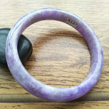 Load image into Gallery viewer, 10% OFF- 55/56/57mm Certified Natural Purple Jadeite Emerald A*Jade Handcarved Bangle A127