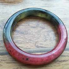 Load image into Gallery viewer, 10% OFF- 58/59/60mm Certified Natural Red Jadeite Emerald A*Jade Handcarved Bangle A206