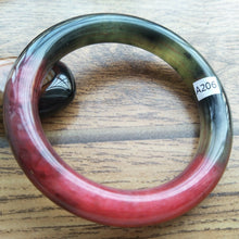 Load image into Gallery viewer, 10% OFF- 58/59/60mm Certified Natural Red Jadeite Emerald A*Jade Handcarved Bangle A206
