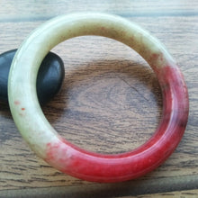Load image into Gallery viewer, 10% OFF- 57/58/59mm Certified Natural Red Jadeite Emerald A*Jade Handcarved Bangle A001