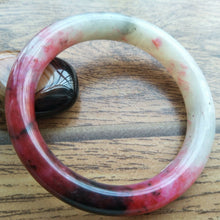 Load image into Gallery viewer, 10% OFF- 55/56/57mm Certified Natural Red Jadeite Emerald A*Jade HandCarved Bangle A210