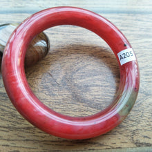 Load image into Gallery viewer, 10% OFF- 53/54/55mm Certified Natural Red Jadeite Emerald A*Jade HandCarved Bangle A209