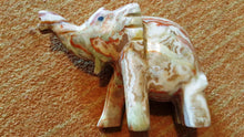 Load image into Gallery viewer, 6.30in L, 2.41 lbs-Chinese Genuine Natural Color Jade HandCarved Elephant Statue