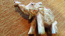 Load image into Gallery viewer, 6.30in L, 2.41 lbs-Chinese Genuine Natural Color Jade HandCarved Elephant Statue