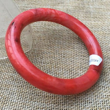 Load image into Gallery viewer, 10% OFF- 56/57/58mm Certified Natural Red Jadeite Emerald A*Jade HandCarved Bangle x8957