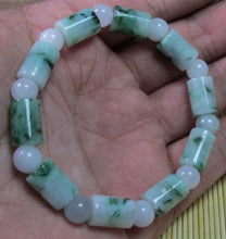 Load image into Gallery viewer, 56-62 mm Certified Natural Jadeite Emerald A*Jade Beads Stretchy Hand catenary 串珠手链 1287-4s Bracelet