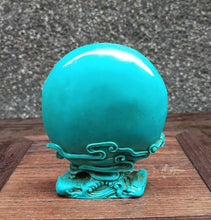Load image into Gallery viewer, 4.13''H- Chinese Natural Antique Exquisite Turquoise Handcarved Sculpture Buddha Statue