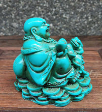 Load image into Gallery viewer, 3.15''L- Chinese Natural Antique Exquisite Turquoise Handcarved Sculpture Buddha Statue