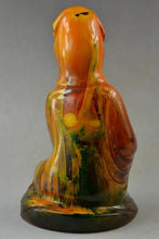 Load image into Gallery viewer, 7.3''H- Chinese Natural Antique Exquisite GEOMANTIC AMBER Handcarved Sculpture Guanyin Statue