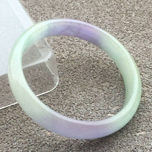 Load image into Gallery viewer, 10% OFF- 55/56/57mm Certified Natural Lavender Jadeite Emerald A*Jade HandCarved Bangle x3815