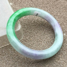 Load image into Gallery viewer, 10% OFF- 57/58/59mm Certified Natural 3 Color Jadeite Emerald A*Jade HandCarved Bangle HA2068