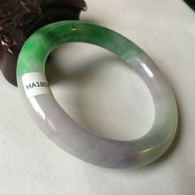 Load image into Gallery viewer, 10% OFF- 57/58/59mm Certified Natural 3 Color Jadeite Emerald A*Jade HandCarved Bangle HA2042