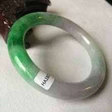 Load image into Gallery viewer, 10% OFF- 57/58/59mm Certified Natural 3 Color Jadeite Emerald A*Jade HandCarved Bangle HA2042