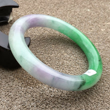 Load image into Gallery viewer, 10% OFF- 57/58/59mm Certified Natural 3 Color Jadeite Emerald A*Jade HandCarved Bangle HA2070