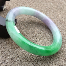 Load image into Gallery viewer, 10% OFF- 57/58/59mm Certified Natural 3 Color Jadeite Emerald A*Jade HandCarved Bangle HA2070