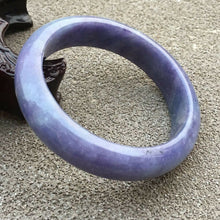 Load image into Gallery viewer, 10% OFF- 56/57/58mm Certified Natural Purple Jadeite Emerald A*Jade HandCarved Bangle x2558