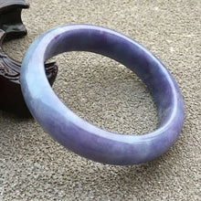 Load image into Gallery viewer, 10% OFF- 56/57/58mm Certified Natural Purple Jadeite Emerald A*Jade HandCarved Bangle x2558