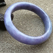 Load image into Gallery viewer, 10% OFF- 56/57/58mm Certified Natural Purple Jadeite Emerald A*Jade HandCarved Bangle x2559