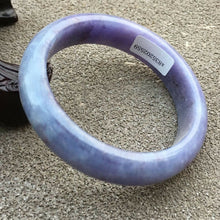 Load image into Gallery viewer, 10% OFF- 56/57/58mm Certified Natural Purple Jadeite Emerald A*Jade HandCarved Bangle x2559