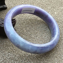 Load image into Gallery viewer, 10% OFF- 56/57/58mm Certified Natural Purple Jadeite Emerald A*Jade HandCarved Bangle x2559