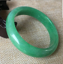 Load image into Gallery viewer, 10% OFF- 60/61/62 mm Certified Natural Jadeite Emerald A*Jade Handcarved Bracelet Bangle C053