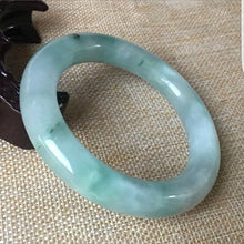 Load image into Gallery viewer, 10% OFF- 57/58/59mm Certified Natural 3 Color Jadeite Emerald A*Jade HandCarved Ruyi Flower Bangle C048