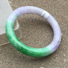 Load image into Gallery viewer, 10% OFF- 57/58/59mm Certified Natural 3 Color Jadeite Emerald A*Jade HandCarved Bangle x2047