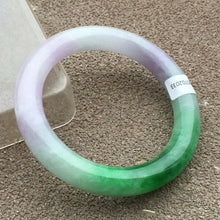Load image into Gallery viewer, 10% OFF- 56/57/58mm Certified Natural 3 Color Jadeite Emerald A*Jade HandCarved Bangle x2033