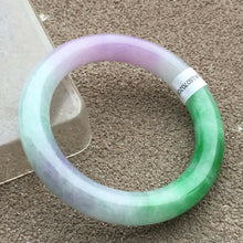 Load image into Gallery viewer, 10% OFF- 57/58/59mm Certified Natural 3 Color Jadeite Emerald A*Jade HandCarved Bangle x2036