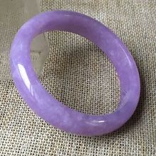 Load image into Gallery viewer, 10% OFF- 57/58/59mm Certified Natural Purple Jadeite Emerald A*Jade HandCarved Bangle HA0821