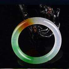 Load image into Gallery viewer, 10% OFF- 60/61/62mm Certified Natural 3 Color Jadeite Emerald A*Jade HandCarved Bangle A194099