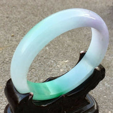 Load image into Gallery viewer, 10% OFF- 57/58/59mm Certified Natural 3 Color Jadeite Emerald A*Jade HandCarved Bangle x8022