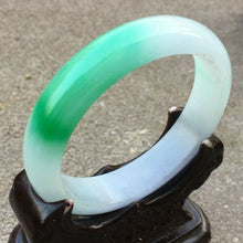 Load image into Gallery viewer, 10% OFF- 57/58/59mm Certified Natural 3 Color Jadeite Emerald A*Jade HandCarved Bangle x8022