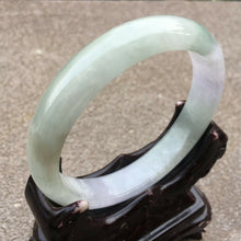 Load image into Gallery viewer, 10% OFF- 55/56/57mm Certified Natural Lavender Jadeite Emerald A*Jade HandCarved Bangle x4004