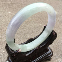Load image into Gallery viewer, 10% OFF- 55/56/57mm Certified Natural Lavender Jadeite Emerald A*Jade HandCarved Bangle x4004