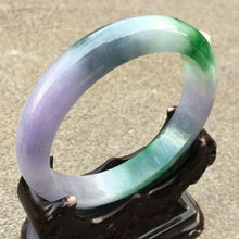 Load image into Gallery viewer, 10% OFF- 57/58/59mm Certified Natural 3 Color Jadeite Emerald A*Jade HandCarved Bangle x4009
