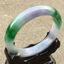 Load image into Gallery viewer, 10% OFF- 57/58/59mm Certified Natural 3 Color Jadeite Emerald A*Jade HandCarved Bangle x4009