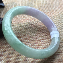 Load image into Gallery viewer, 10% OFF- 57/58/59mm Certified Natural 3 Color Jadeite Emerald A*Jade HandCarved Round Bangle HA1114