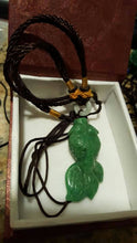 Load image into Gallery viewer, 10% OFF- Certified Natural Green Jadeite Emerald Jade GoldFish Pendant《Grade A》A1940