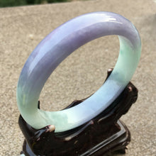 Load image into Gallery viewer, 10% OFF- 57/58/59mm Certified Natural Lavender Jadeite Emerald A*Jade HandCarved Bangle x4010 with Gift Box