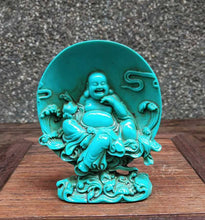 Load image into Gallery viewer, 4.13''H- Chinese Natural Antique Exquisite Turquoise Handcarved Sculpture Buddha Statue