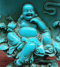 Load image into Gallery viewer, 4.13''H- Chinese Natural Antique Exquisite Turquoise Handcarved Sculpture Buddha Statue