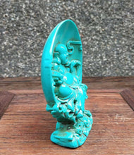 Load image into Gallery viewer, 4.13''H- Chinese Natural Antique Exquisite Turquoise Handcarved Sculpture Buddha Statue