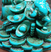 Load image into Gallery viewer, 3.15''L- Chinese Natural Antique Exquisite Turquoise Handcarved Sculpture Buddha Statue